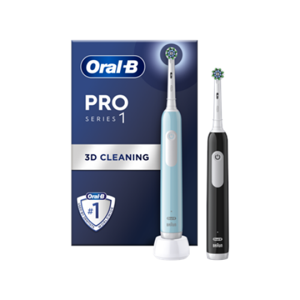 Oral-B , Electric Toothbrush , Pro Series 1 Duo , Rechargeable , For adults , Number of brush heads included 2 , Number of teeth brushing modes 3 , Blue/Black