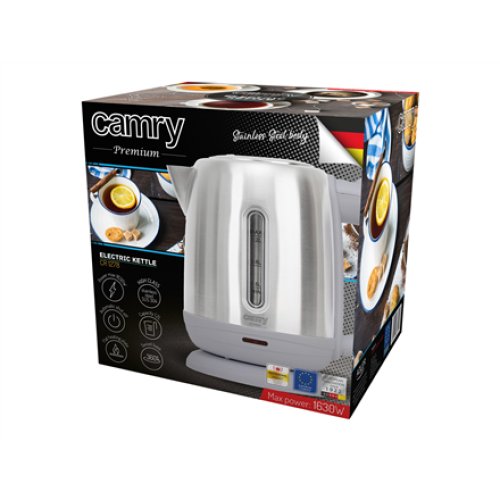 Camry , Kettle , CR 1278 , Standard , 1630 W , 1.2 L , Stainless steel , 360° rotational base , Stainless steel