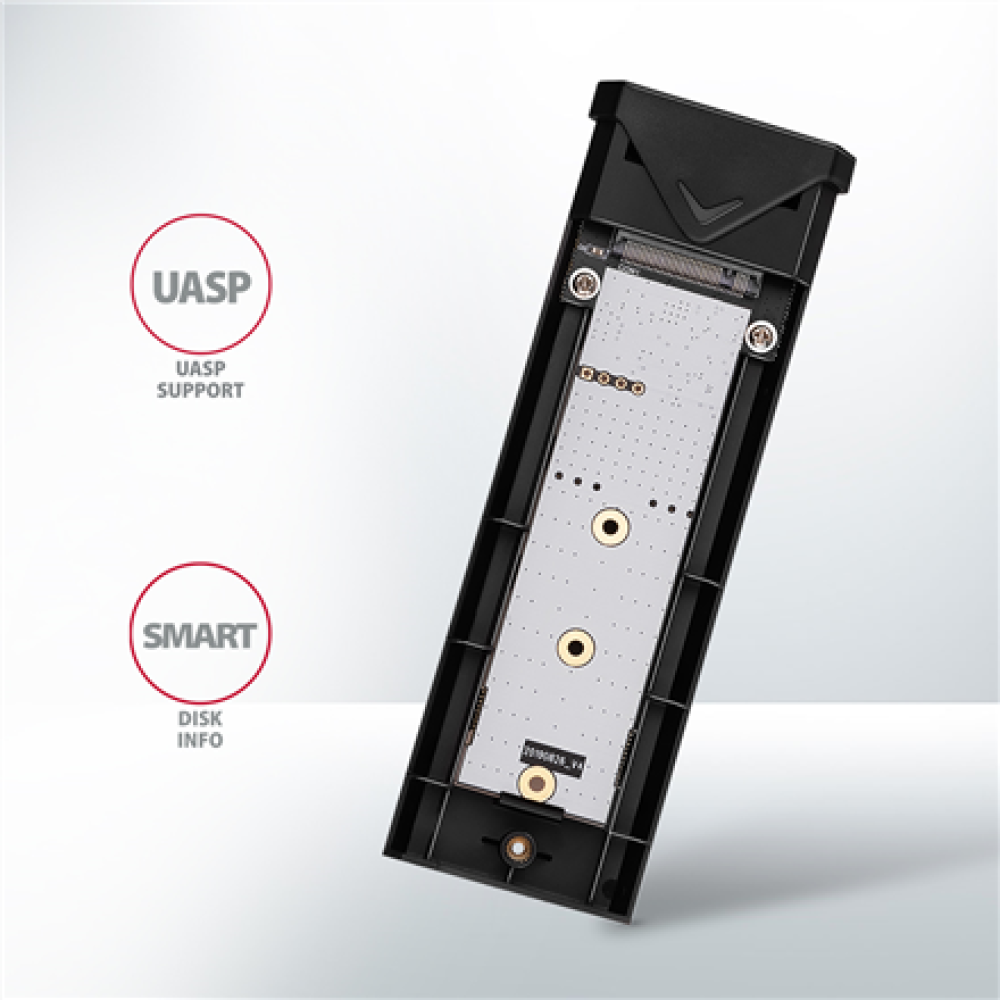 AXAGON External USB-C 10Gbps metal box for M.2 NVMe SSD disks , EEM2-UB2