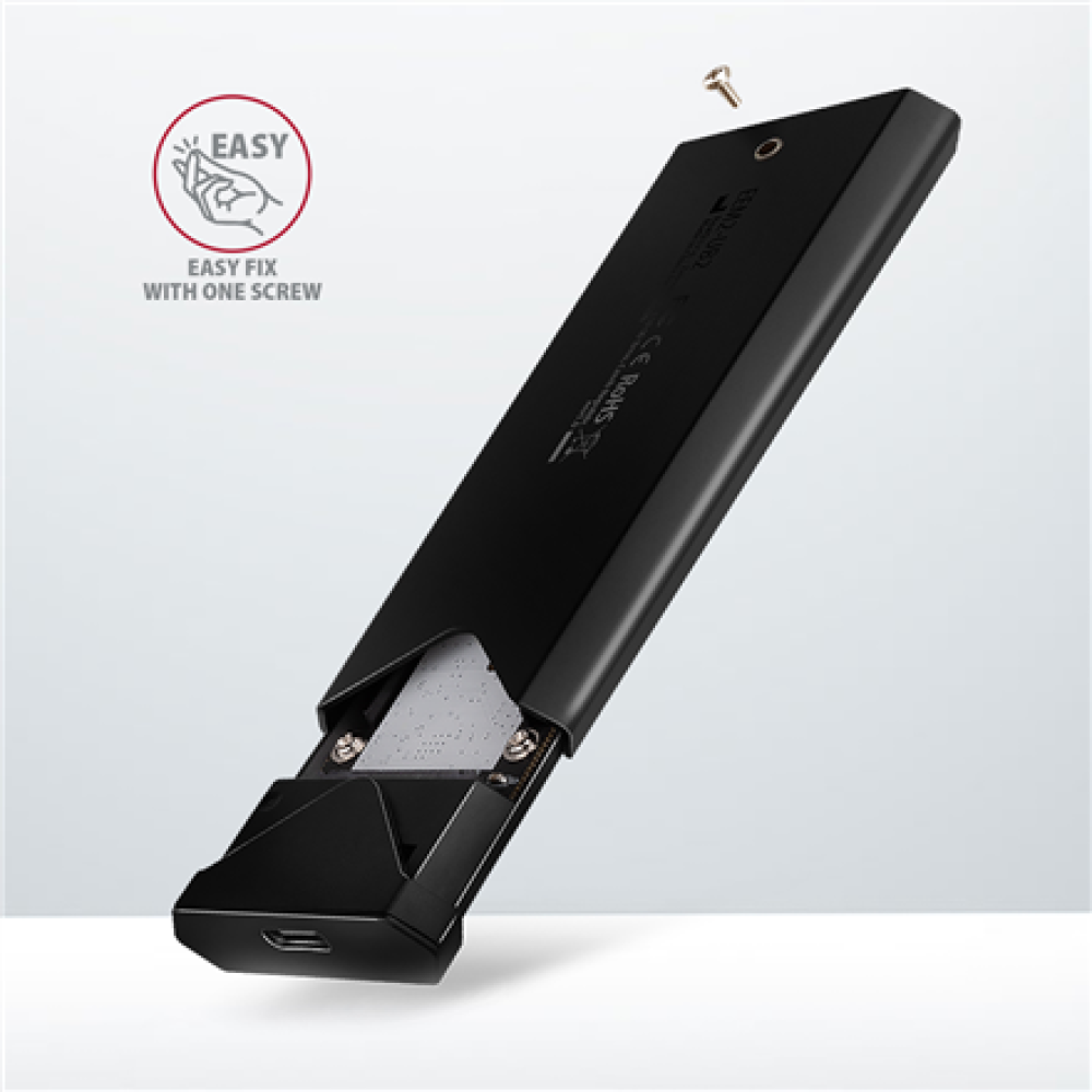 AXAGON External USB-C 10Gbps metal box for M.2 NVMe SSD disks , EEM2-UB2