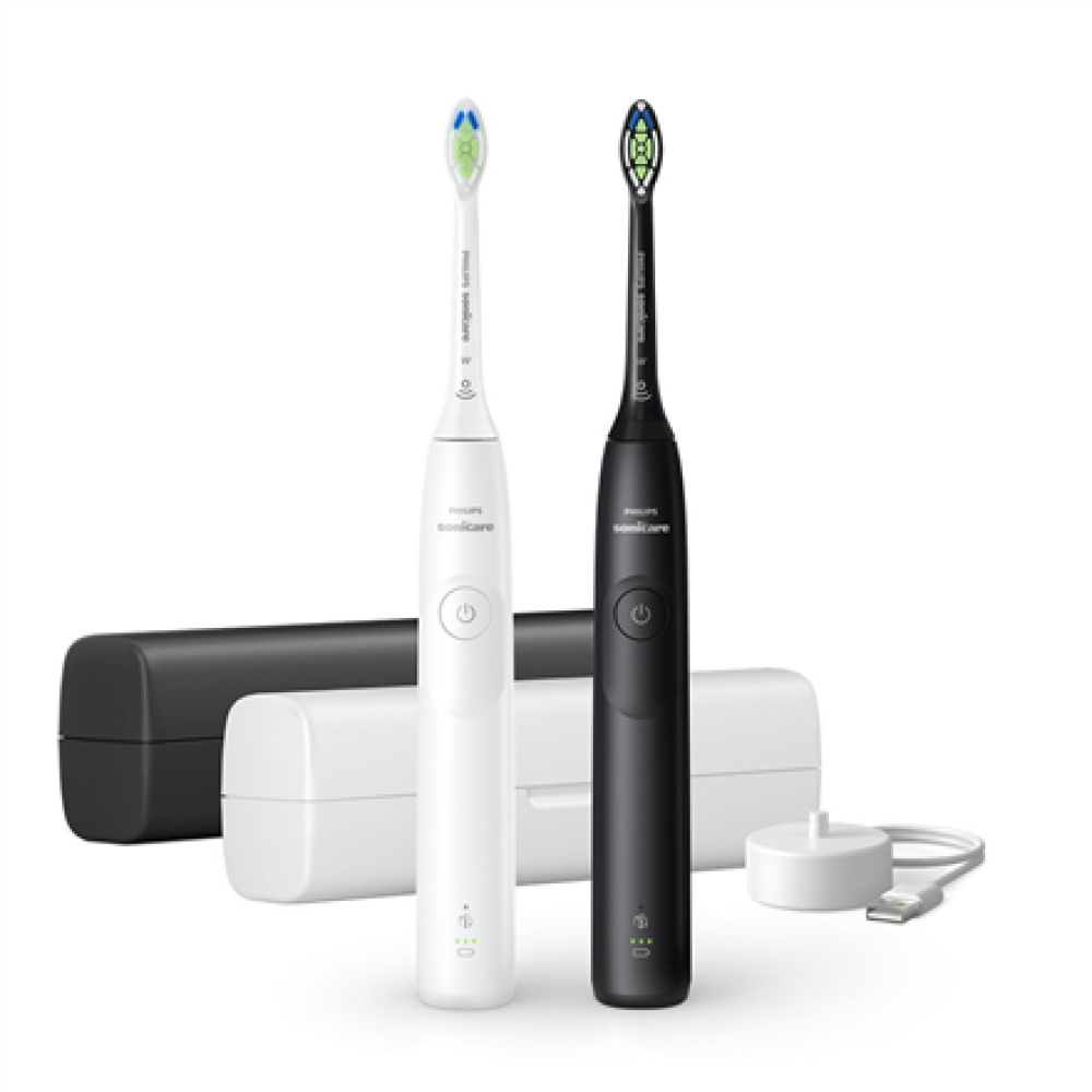 Philips Electric Toothbrush, Duo pack , HX7109/01 Sonicare Series 5300 , Rechargeable , For adults , Number of brush heads included 2 , Number of teeth brushing modes 1 , White/Black