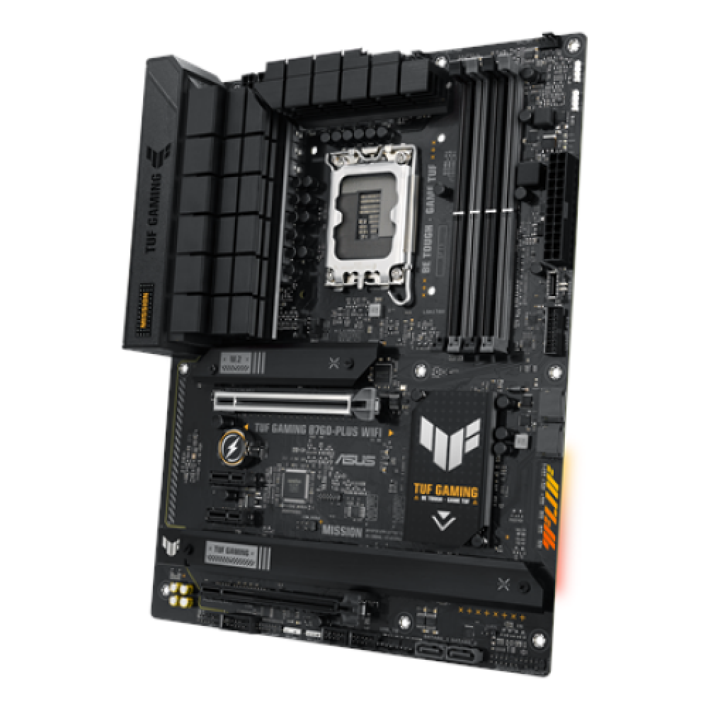 Asus , TUF GAMING B760-PLUS WIFI , Processor family Intel , Processor socket LGA1700 , DDR4 , Supported hard disk drive interfaces SATA, M.2 , Number of SATA connectors 4