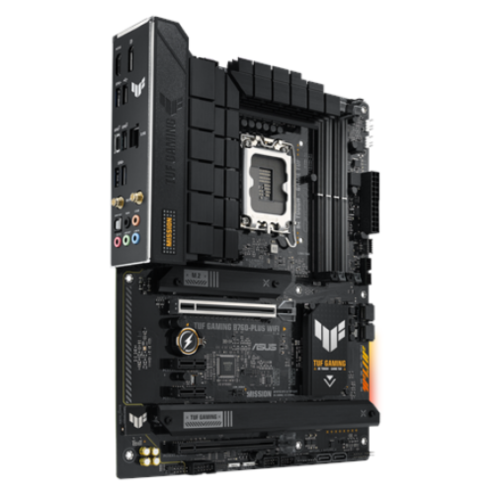 Asus , TUF GAMING B760-PLUS WIFI , Processor family Intel , Processor socket LGA1700 , DDR4 , Supported hard disk drive interfaces SATA, M.2 , Number of SATA connectors 4