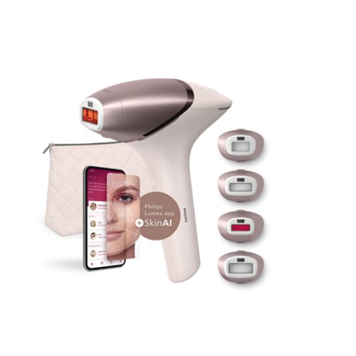 Philips IPL Hair Removal Device with SenseIQ , BRI977/00 Lumea 9900 Series , Bulb lifetime (flashes) 450.000 , Number of power levels 5 , Rose