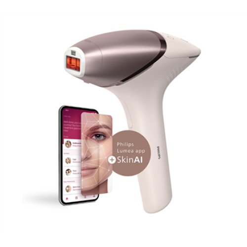 Philips IPL Hair Removal Device with SenseIQ , BRI977/00 Lumea 9900 Series , Bulb lifetime (flashes) 450.000 , Number of power levels 5 , Rose