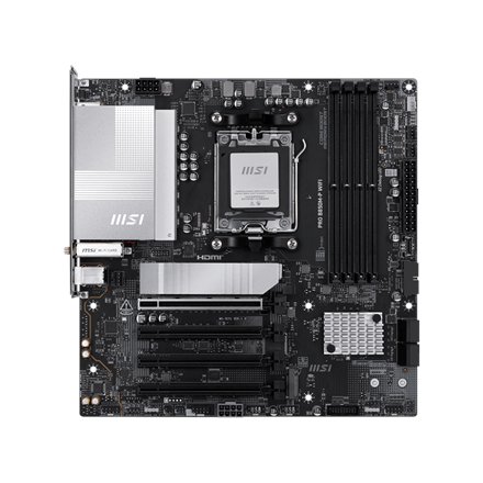 MSI PRO B850M-P WIFI , Processor family AMD B850 , Processor socket AM5 , DDR5 , Supported hard disk drive interfaces SATA, M.2 , Number of SATA connectors 4