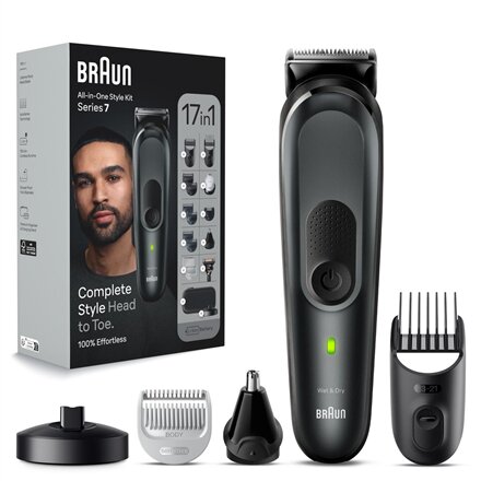 Braun , 17-in-1 Multi-grooming Style Kit , MGK7491 , Cordless , Number of length steps 13 , Grey