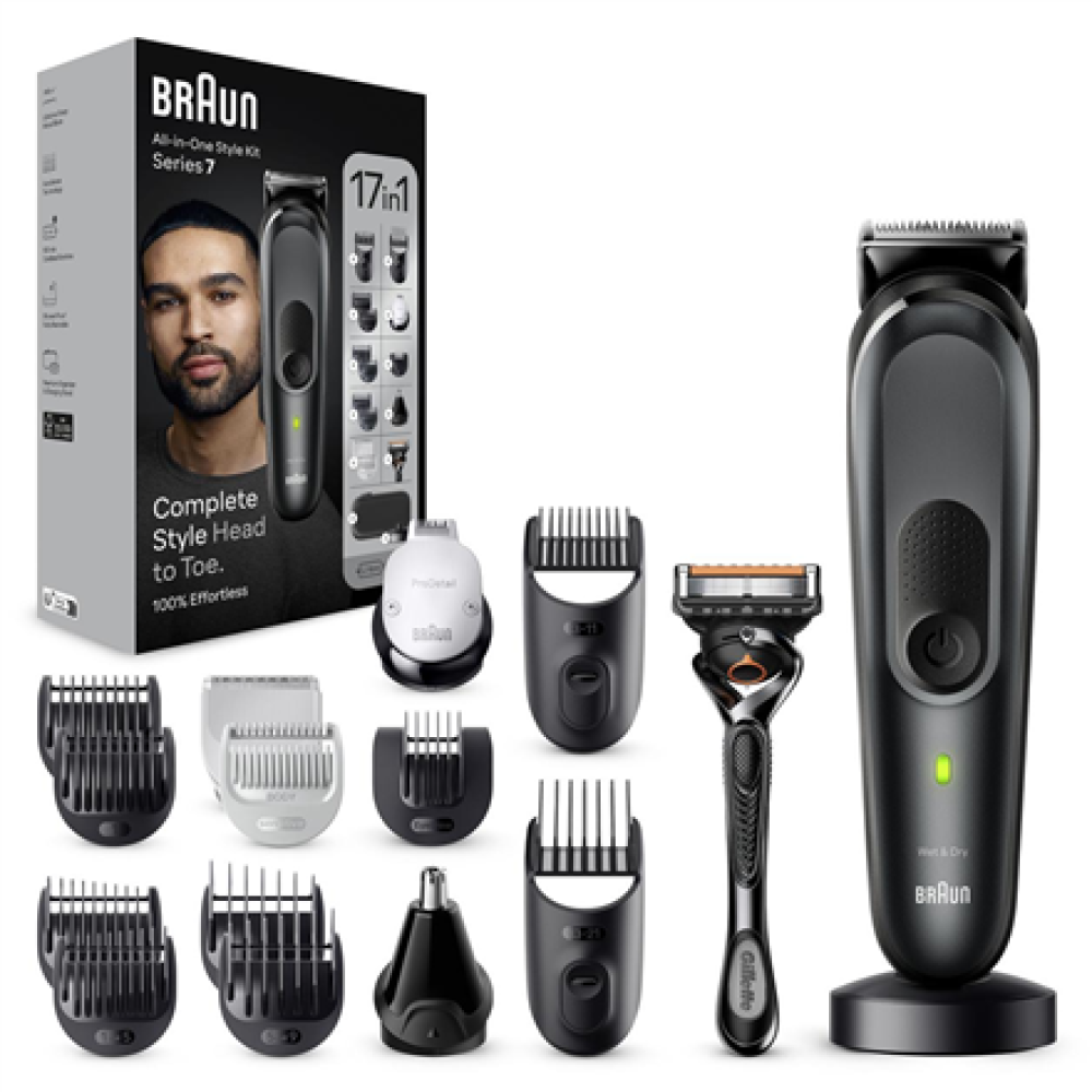 Braun , 17-in-1 Multi-grooming Style Kit , MGK7491 , Cordless , Number of length steps 13 , Grey