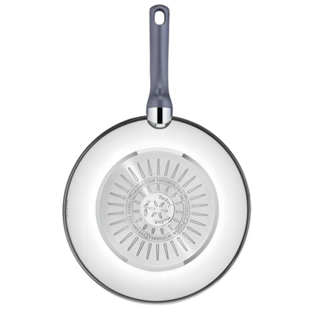 TEFAL Wok Pan , G7309955 Daily Cook , Wok , Diameter 28 cm , Suitable for induction hob , Lid included , Fixed handle , Grey
