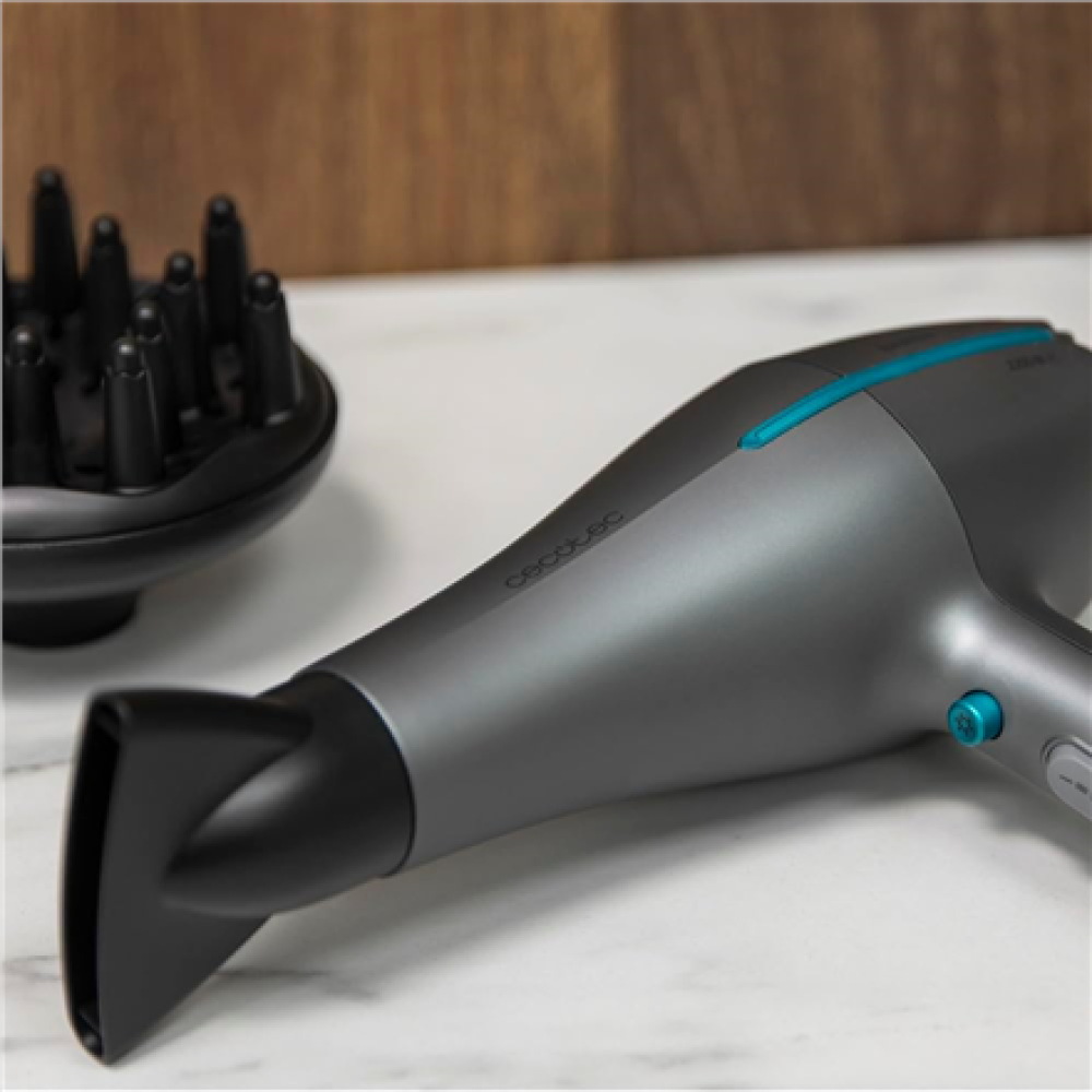Cecotec Hair dryer , IoniCare 5300 Maxi Aura Black , 2200 W , Number of temperature settings 3 , Ionic function , Black/Grey , Diffuser nozzle