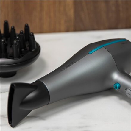 Cecotec Hair dryer , IoniCare 5300 Maxi Aura Black , 2200 W , Number of temperature settings 3 , Ionic function , Black/Grey , Diffuser nozzle