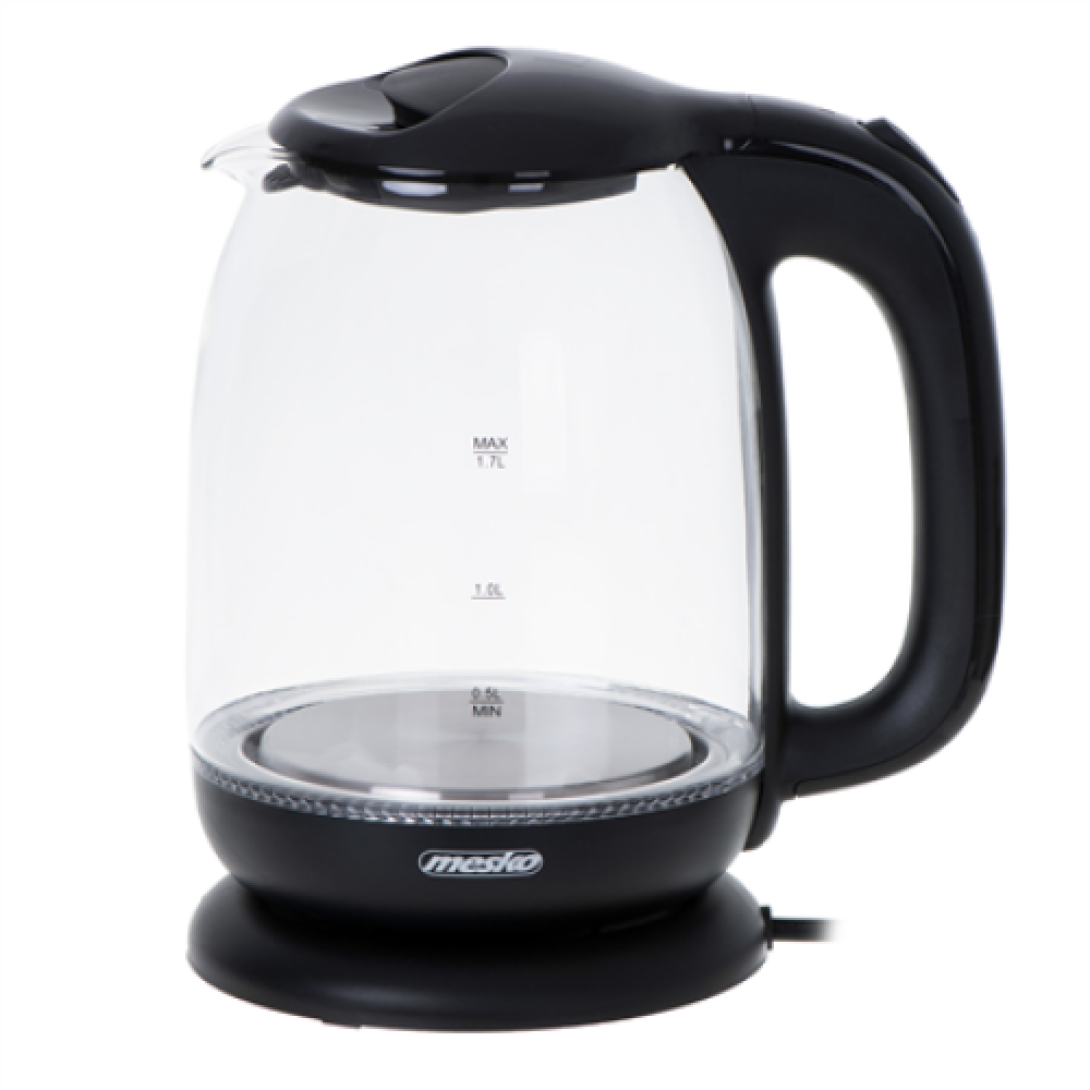 Mesko , Kettle , MS 1302b , Electric , 2200 W , 1.7 L , Glass , 360° rotational base , Black