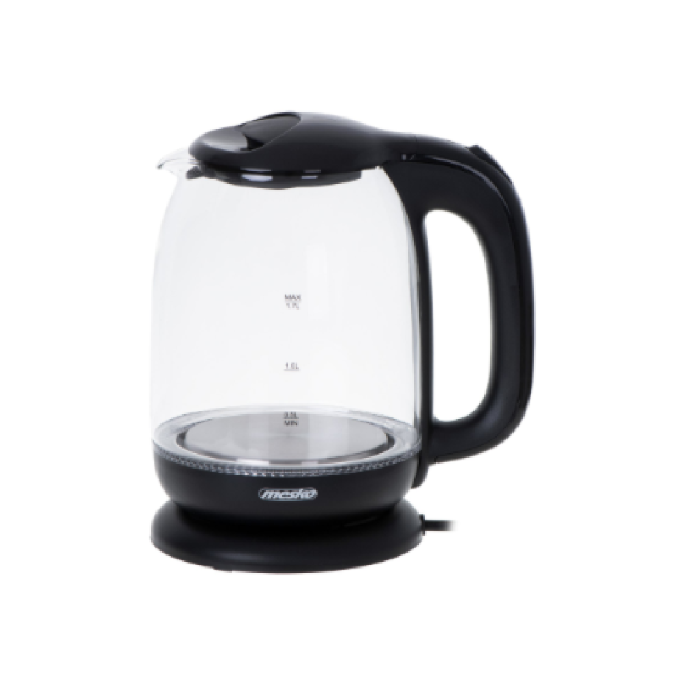 Mesko , Kettle , MS 1302b , Electric , 2200 W , 1.7 L , Glass , 360° rotational base , Black