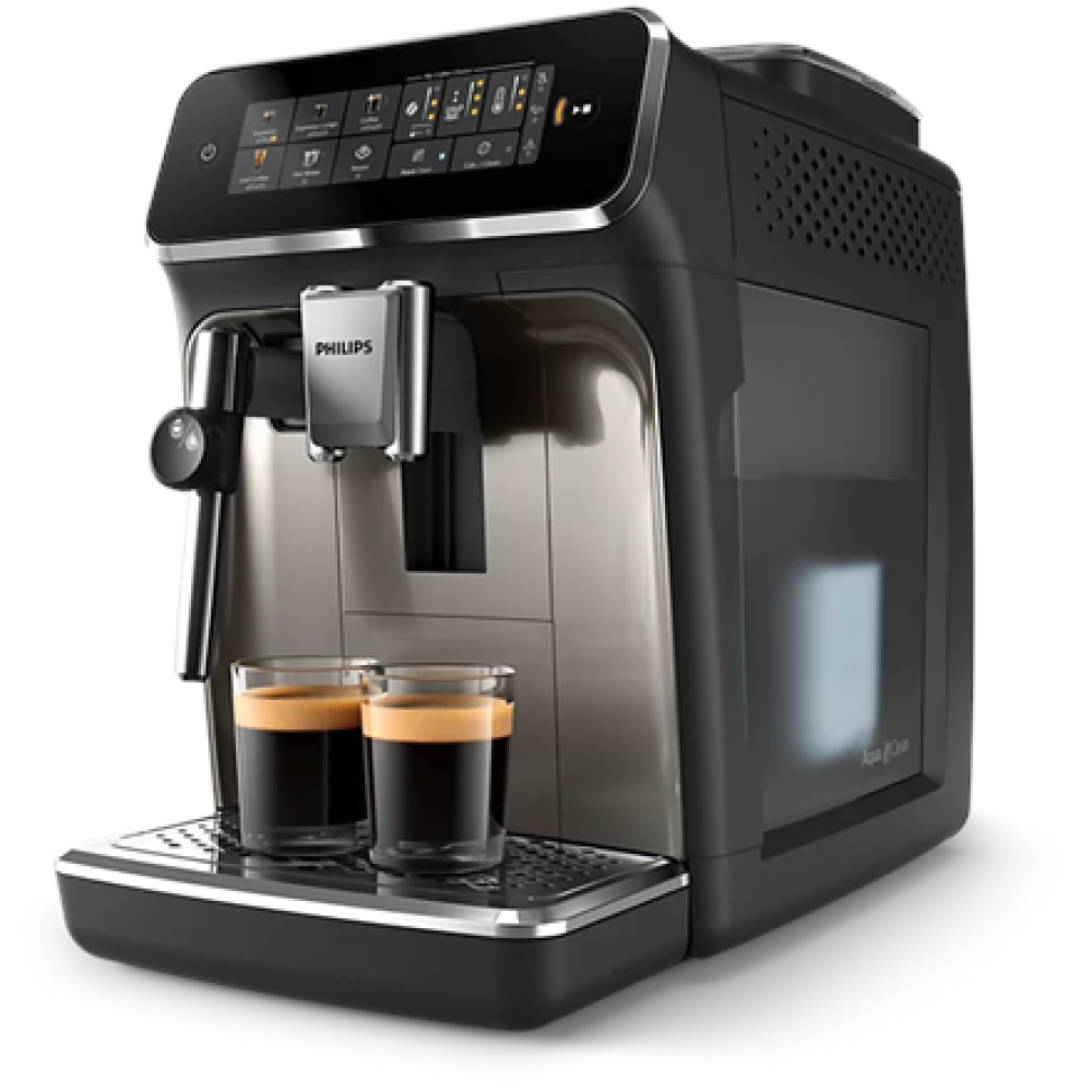 Philips Espresso Coffee Maker , EP3326/90 Series 3300 , Pump pressure 15 bar , Built-in milk frother , Fully Automatic , Black Chrome , 1500 W