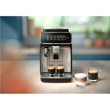 Philips Espresso Coffee Maker , EP3326/90 Series 3300 , Pump pressure 15 bar , Built-in milk frother , Fully Automatic , Black Chrome , 1500 W