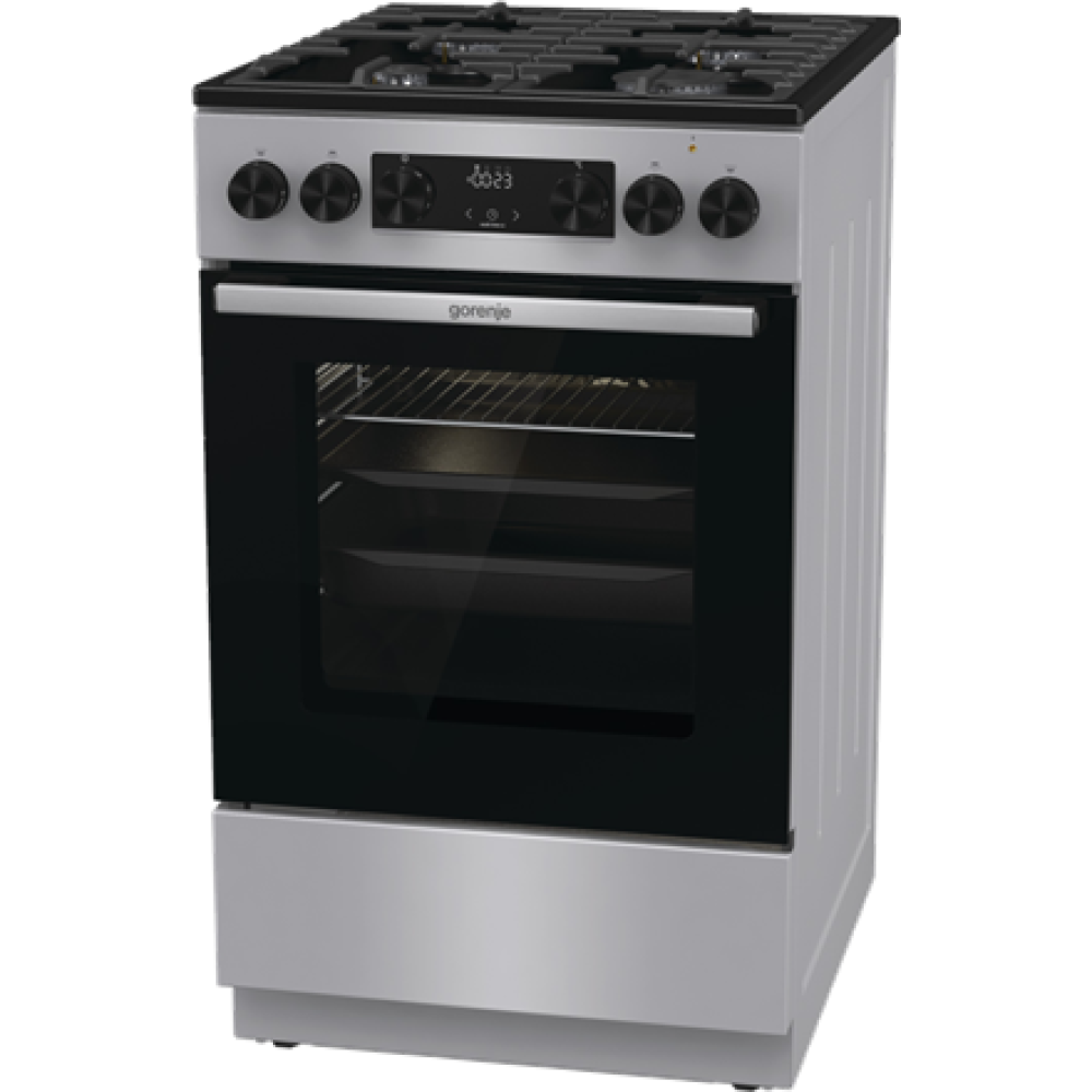 Gorenje Cooker , GK5C42SF , Hob type Gas , Oven type Electric , Grey , Width 50 cm , Depth 59.4 cm , 70 L