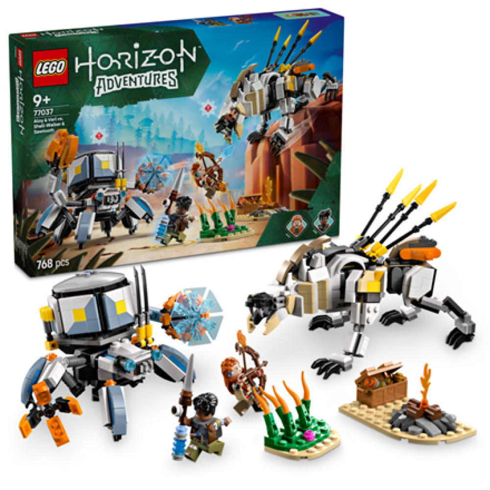LEGO , Horizon Adventures Aloy and Varl vs. Shell-Walker and Sawtooth, 77037