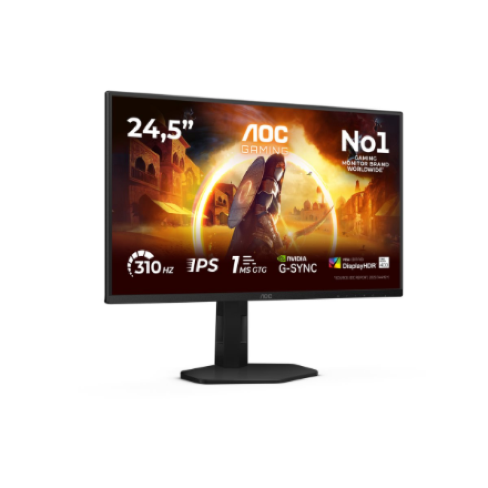 AOC , 25G4SXU , 24.5 , IPS , FHD , 310 Hz , 1 ms , 1920 x 1080 pixels , 400 cd/m² , HDMI ports quantity 2 , Black