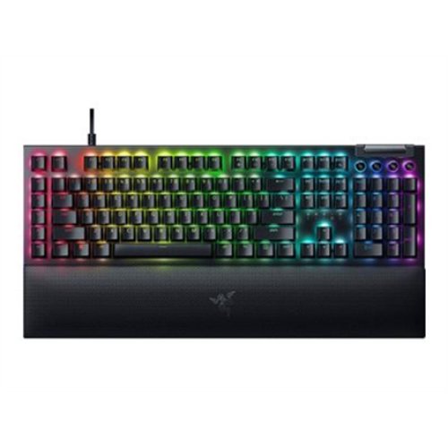 Razer , BlackWidow V4 , Mechanical Gaming keyboard , Wired , RGB LED light , US , Yellow Switches , Black