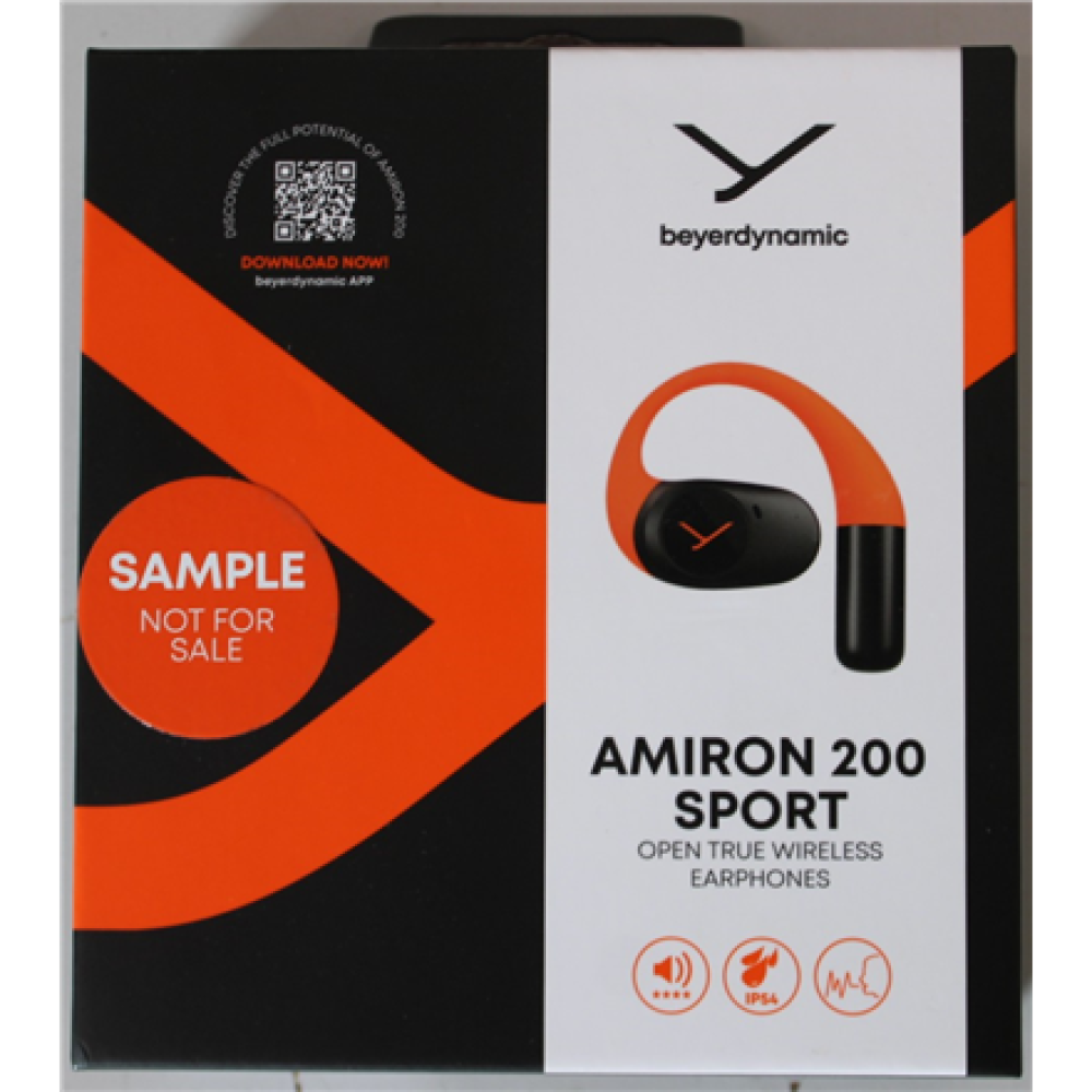 SALE OUT. Beyerdynamic AMIRON 200 Open TWS earphones with charging case and USB cable, Sport Sample DEMO , Beyerdynamic DEMO , Warranty 24 month(s)