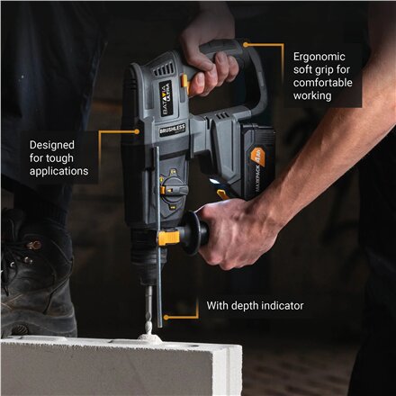 Batavia B.V. , Cordless Brushless Rotary Hammer SDS+, Without battery and charger - 18V