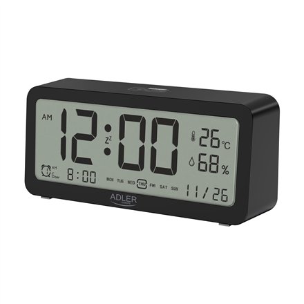 Adler , Alarm Clock , AD 1195b , Alarm function , Black