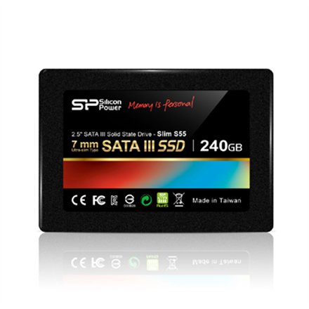 Silicon Power , Slim S55 , 240 GB , Solid-state drive interface SATA , Read speed 550 MB/s , Write speed 450 MB/s