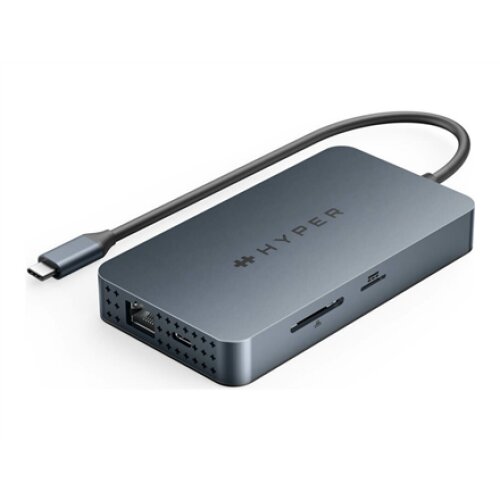 Hyper , HyperDrive Dual HDMI 10-in1 Travel Dock for M1 MacBook , Ethernet LAN (RJ-45) ports 1 , HDMI ports quantity 2