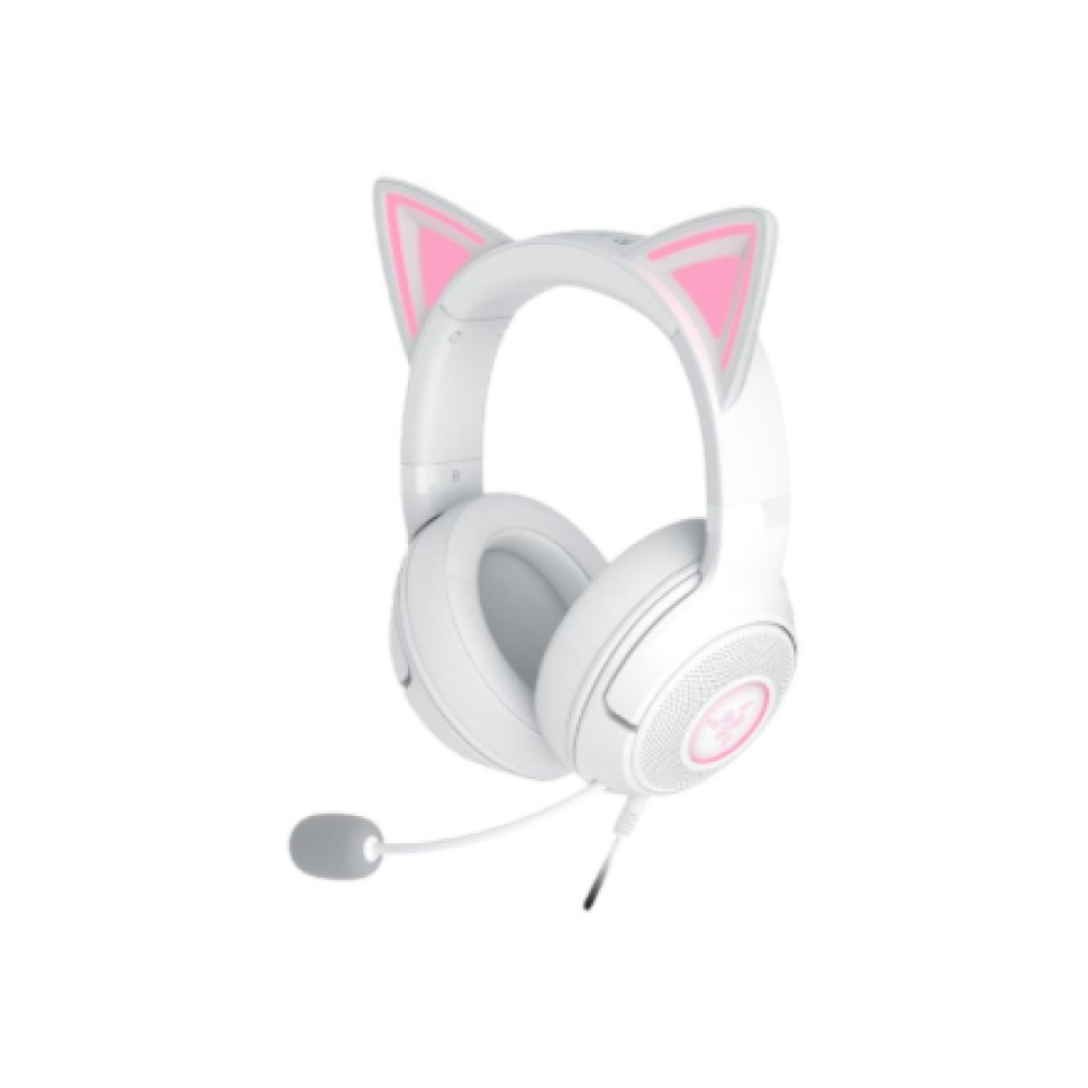 Razer Headset , Kraken Kitty V2 , Wired , Over-ear , Microphone , Noise canceling , White