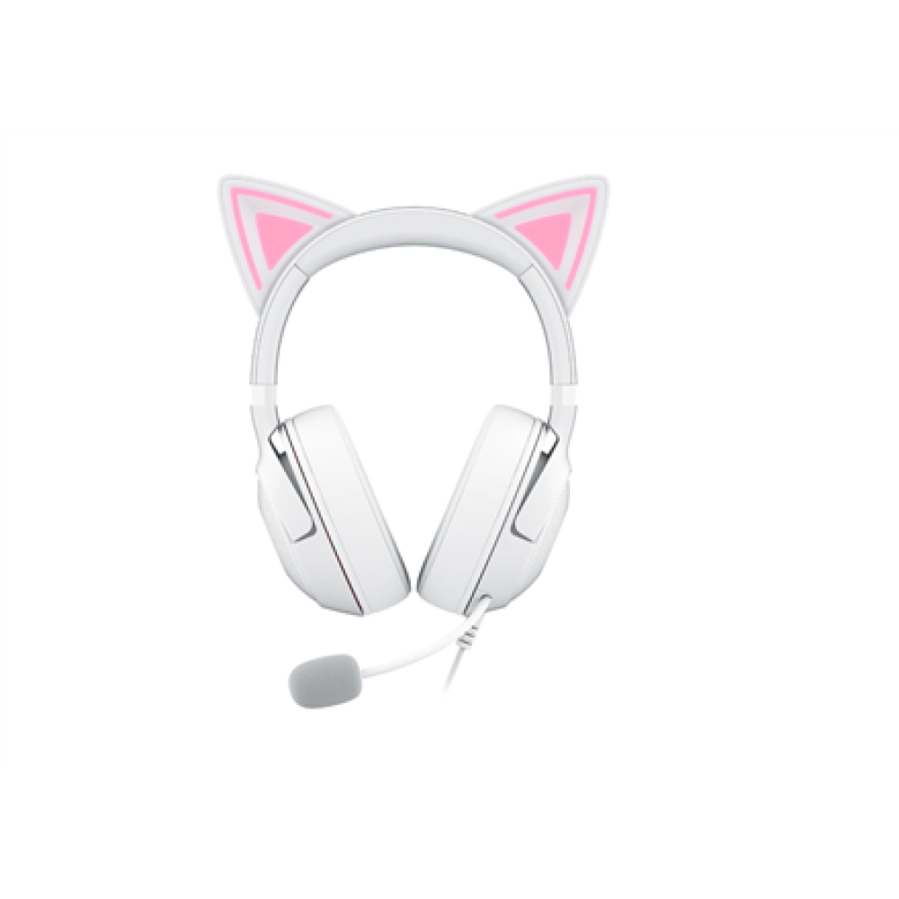 Razer Headset , Kraken Kitty V2 , Wired , Over-ear , Microphone , Noise canceling , White