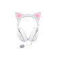 Razer Headset , Kraken Kitty V2 , Wired , Over-ear , Microphone , Noise canceling , White