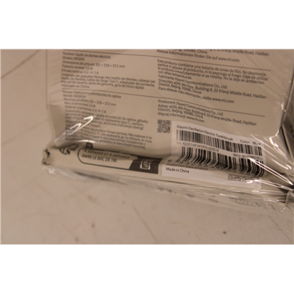 SALE OUT. Xiaomi Oscillation Electric Toothbrush, Blue , SALE OUT. Xiaomi Oscillation Electric Toothbrush , Rechargeable , For adults , Number of brush heads included 1 , Number of teeth brushing modes 3 , Blue , DAMAGED PACKAGING