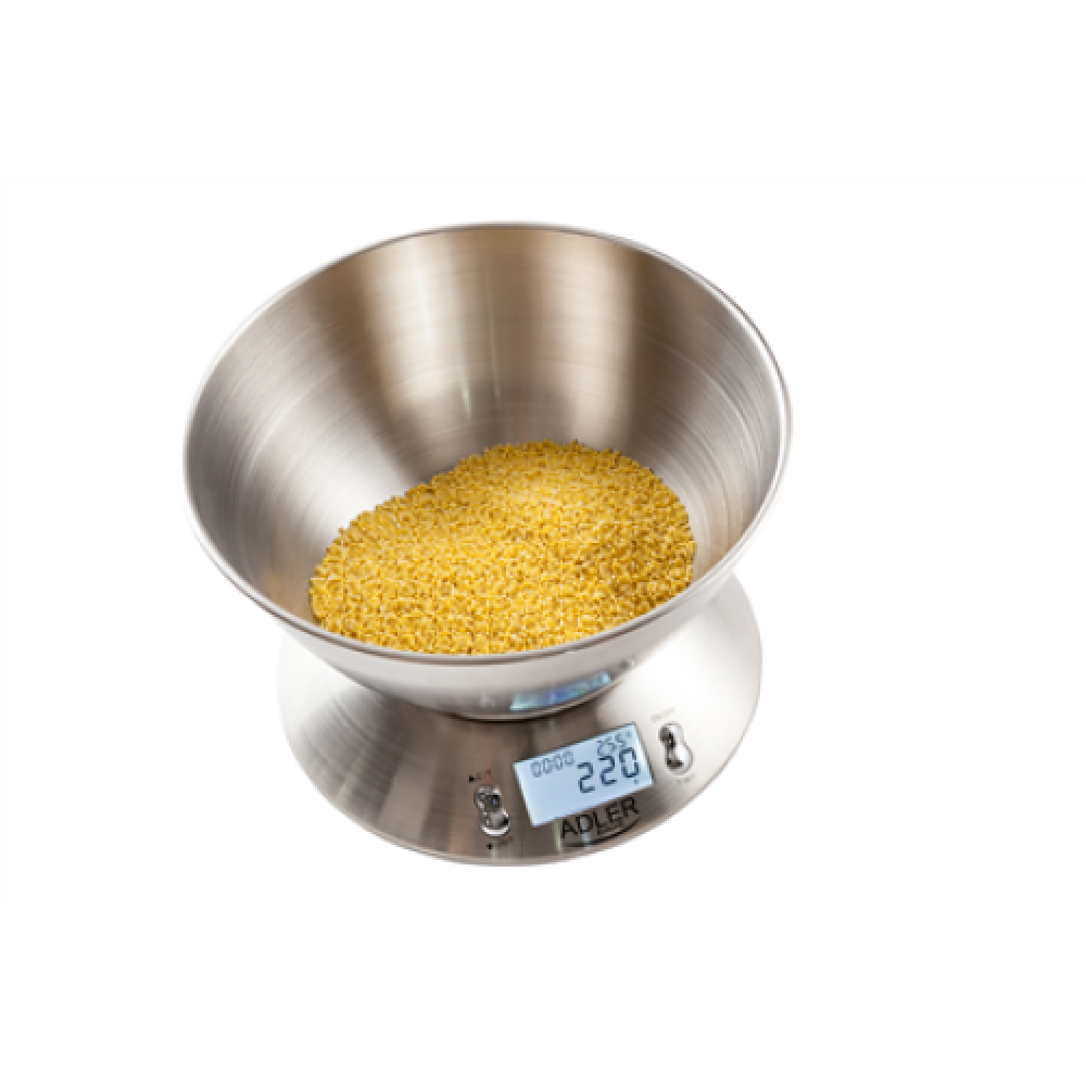 Adler , Kitchen scales , AD 3134 , Maximum weight (capacity) 5 kg , Graduation 1 g , Stainless steel