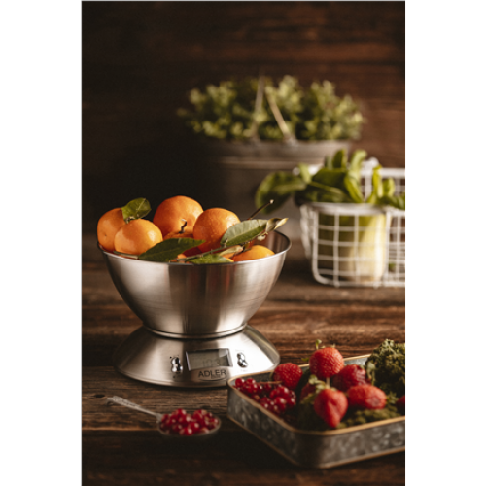 Adler , Kitchen scales , AD 3134 , Maximum weight (capacity) 5 kg , Graduation 1 g , Stainless steel