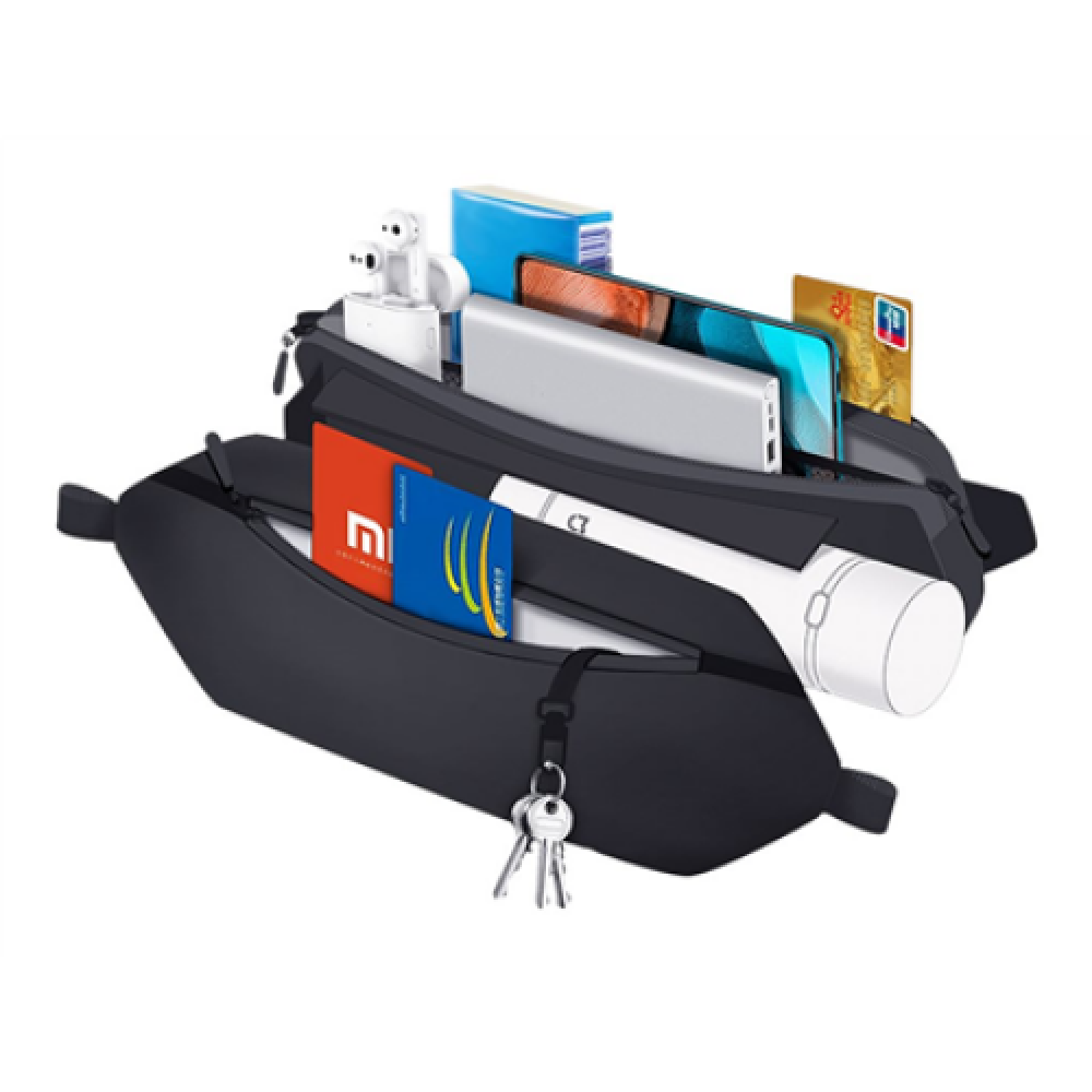 Sports Fanny Pack , BHR5226GL , Black , Polyester with Polyurethane Coating , YKK Zipper with water resistance