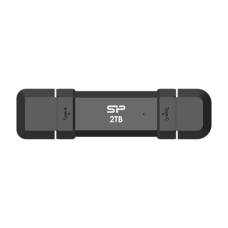 Silicon Power Portable External SSD , DS72 , 2000 GB , USB Type-A/USB Type-C 3.2 Gen 2 , Black