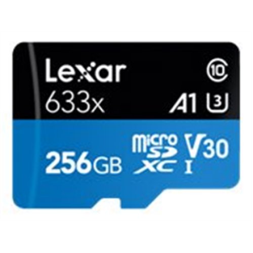 Lexar , High-Performance 633x , UHS-I , 256 GB , micro SDXC