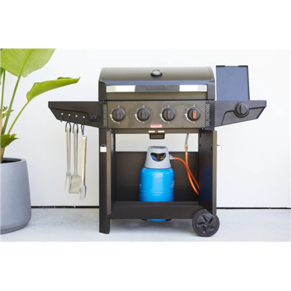 Barbecook Gas Barbecue Luca 412 with Cabinet and Sideburner, 145.4 x 60.3 x 112.3 cm , BC-GAS-3100