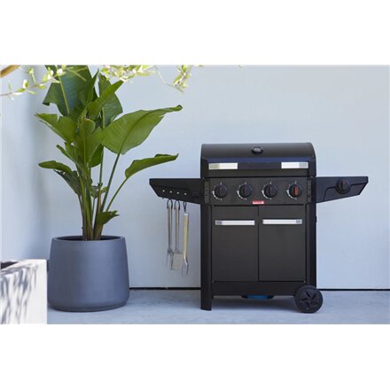 Barbecook Gas Barbecue Luca 412 with Cabinet and Sideburner, 145.4 x 60.3 x 112.3 cm , BC-GAS-3100