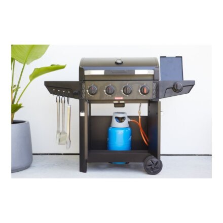 Barbecook Gas Barbecue Luca 412 with Cabinet and Sideburner, 145.4 x 60.3 x 112.3 cm , BC-GAS-3100