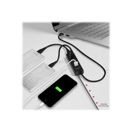 AXAGON Four-port USB 3.0 hub with fast charging and power support , HUE-S2B