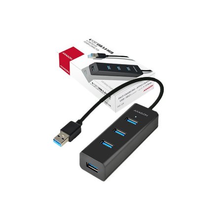 AXAGON Four-port USB 3.0 hub with fast charging and power support , HUE-S2B