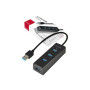 AXAGON Four-port USB 3.0 hub with fast charging and power support , HUE-S2B