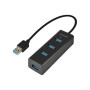 AXAGON Four-port USB 3.0 hub with fast charging and power support , HUE-S2B