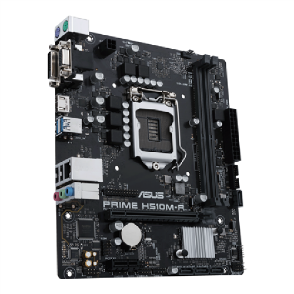 Asus PRIME H510M-R Processor family Intel Processor socket LGA1200 DDR4 DIMM Memory slots 2 Supported hard disk drive interfaces SATA Number of SATA connectors 4 Chipset Intel H510 microATX