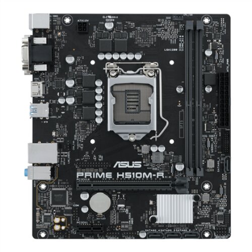 Asus PRIME H510M-R Processor family Intel Processor socket LGA1200 DDR4 DIMM Memory slots 2 Supported hard disk drive interfaces SATA Number of SATA connectors 4 Chipset Intel H510 microATX