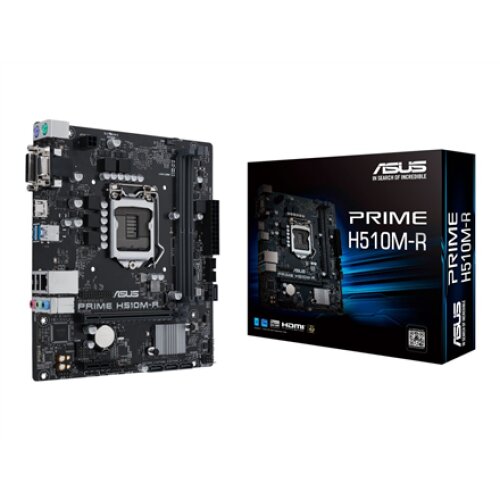 Asus PRIME H510M-R Processor family Intel Processor socket LGA1200 DDR4 DIMM Memory slots 2 Supported hard disk drive interfaces SATA Number of SATA connectors 4 Chipset Intel H510 microATX