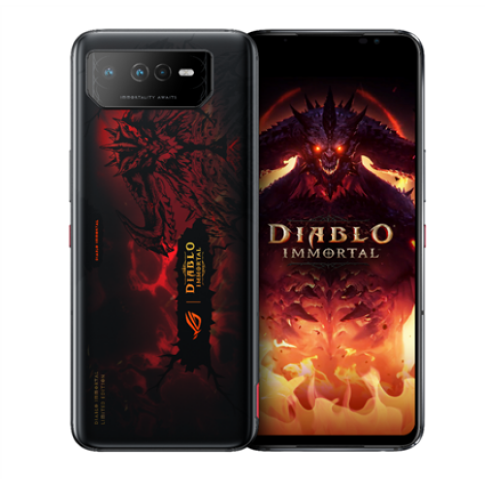 Asus ROG Phone 6 Diablo Immortal Edition Hellfire Red, 6.78 , AMOLED, 1080 x 2448 pixels, Qualcomm SM8475, Snapdragon 8+ Gen 1 (4 nm), Internal RAM 16 GB, 512 GB, Dual SIM, Nano-SIM, 3G, 4G, 5G, Main camera 50+13+5 MP, Secondary camera 12 MP, Android, 12,