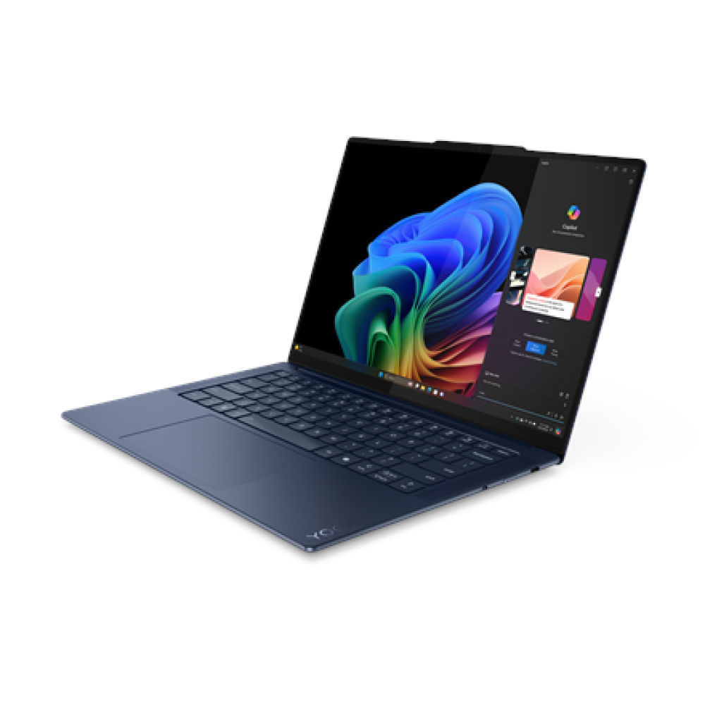 Lenovo Yoga Slim 7 14Q8X9 , Cosmic Blue , 14.5 , OLED , Touchscreen , 3K , 2944 x 1840 pixels , Glossy , Snapdragon X Elite , X1E-78-100 , 32 GB , Soldered LPDDR5x , Solid-state drive capacity 1000 GB , Qualcomm Adreno GPU , Windows 11 Home , 802.11be , B