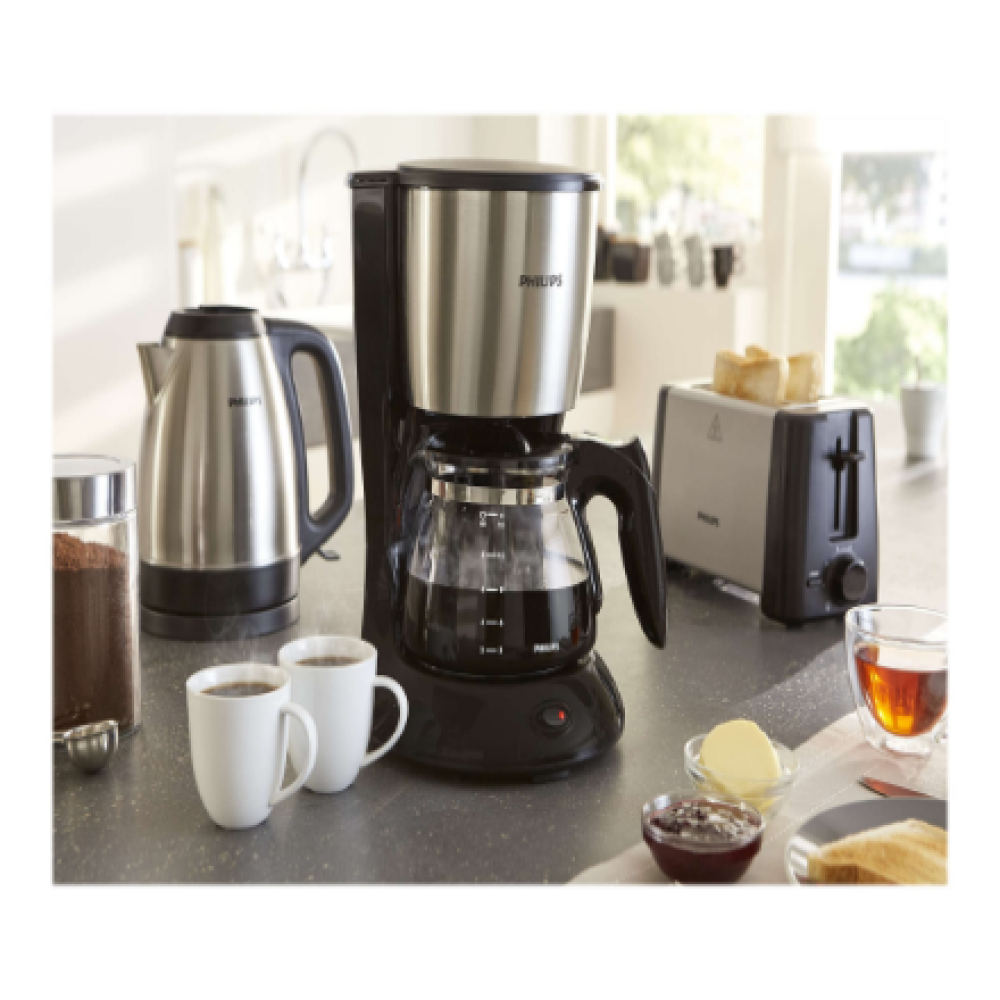 Philips Coffee Maker , HD7462/20 Daily Collection , Drip , 1000 W , Black/Metal